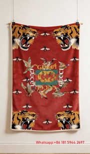 Red Animal Motif Gucci Wall Tapestry Exotic Tiger & Bee Luxury Throw blankets IMG_2648
